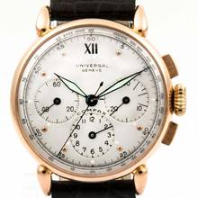 Thumbnail von Universal Genève Compax 1943 Rotgold Chronograph Handaufzug Revision bei UG 1 Jahr Garantie