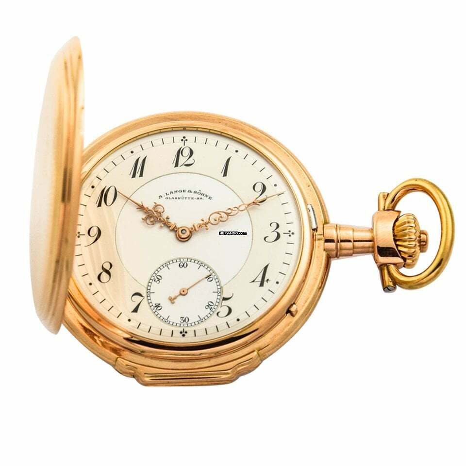 A. Lange & Söhne Louis XV Taschenuhr Gelbgold 1908 Archivauszug Revision beim Hersteller 