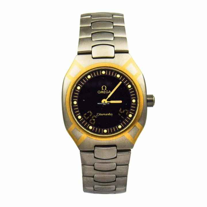 Omega Seamaster Polaris Multifunction Quarz neues Band/new bracelet Stahl/Gold Revision 