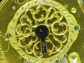 Thumbnail von 925 Silber Open Face Spindeltaschenuhr Schlüsselaufzug / Durchmesser 52,6 Mm </h1>