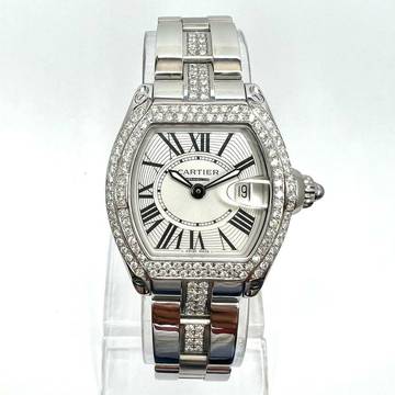  Cartier Roadster Quartz 31mm Steel 2.2TCW Diamond Watch </h1> 