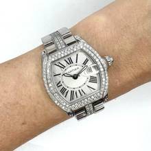 Thumbnail von Cartier Roadster Quartz 31mm Steel 2.2TCW Diamond Watch </h1>