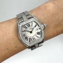 Thumbnail von Cartier Roadster Quartz 31mm Steel 1.43TCW Diamond Watch </h1>