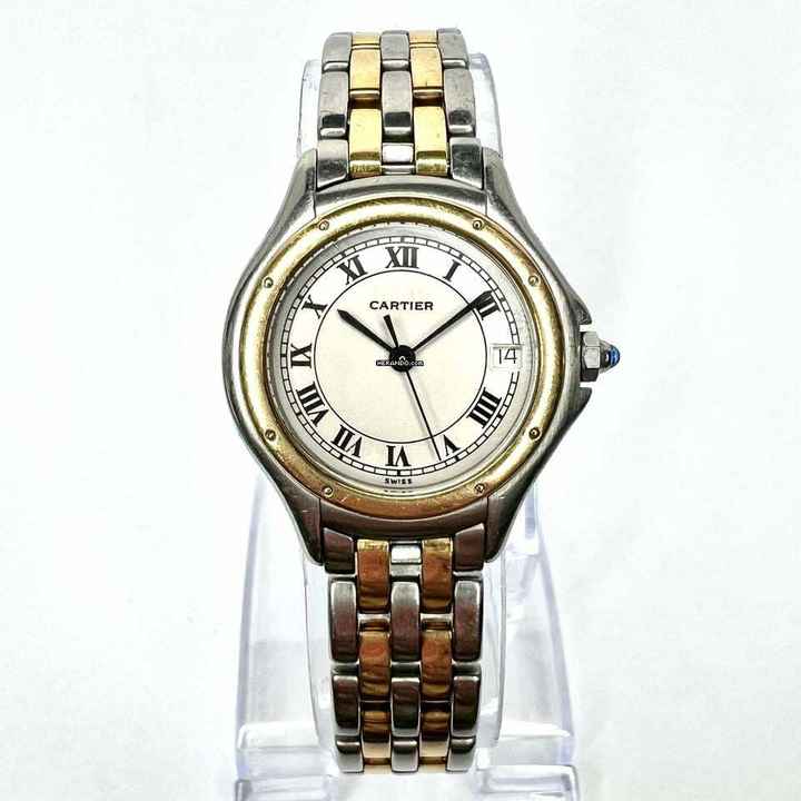  Cartier Panthère COUGER Quartz 27mm 2 Row Gold Watch </h1> 