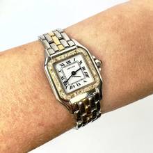 Thumbnail von Cartier Panthère Quartz 23mm 1 Row Gold 0.32TCW DIAMOND Watch </h1>