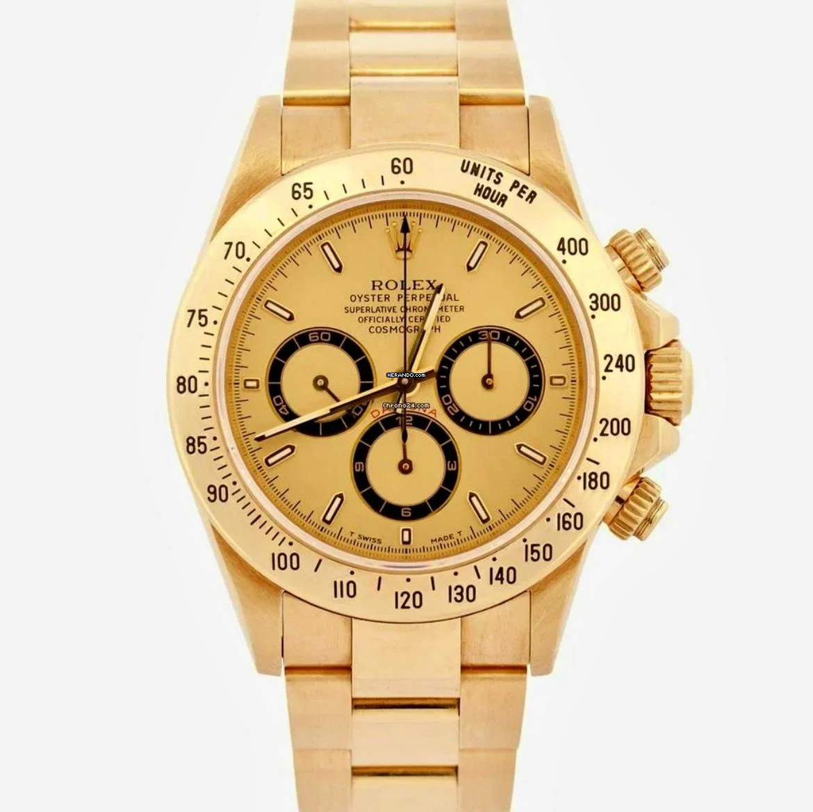  Rolex Daytona Yellowgold Zenith PERFECT CONDITION SERVICED NO STRETCH </h1> 