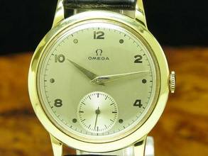 Thumbnail von Omega 18kt 750 Gold Handaufzug Herrenuhr Von Ca 1950 / Ref 2684 / Kaliber 266 </h1>