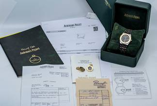 Thumbnail von Audemars Piguet Royal Oak 14486 | Full Set | Cufflinks | AP Service Dec 2022 </h1>