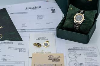 Thumbnail von Audemars Piguet Royal Oak 14486 | Full Set | Cufflinks | AP Service Dec 2022 </h1>