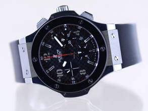 Thumbnail von Hublot Big Bang 44 mm Chronograph Stahl Keramik Racing Dial Rubber Strap Luxury 44mm </h1>