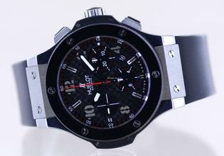 Thumbnail von Hublot Big Bang 44 mm Chronograph Stahl Keramik Racing Dial Rubber Strap Luxury 44mm </h1>
