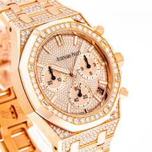 Thumbnail von Audemars Piguet Royal Oak Chronograph 41 Chronograph Rose Gold ORIGINAL ICED OUT Diamonds 50th Anniversary 26242OR
