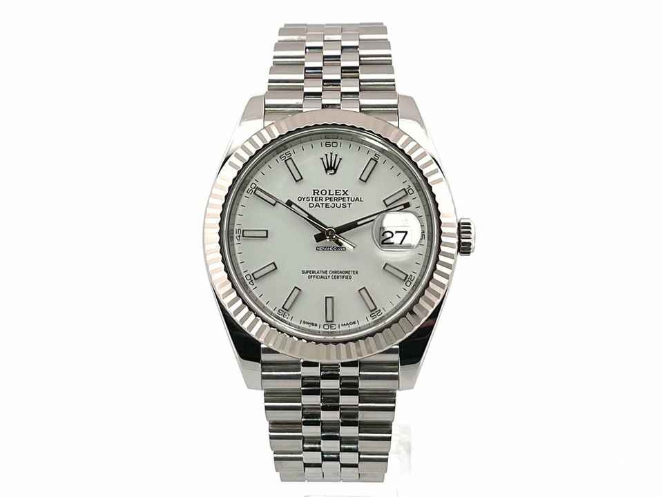  Rolex Datejust 41 Edelstahl Weißgold 126334 Weiß Jubile-Band </h1> 