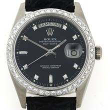 Thumbnail von Rolex Day-Date 36 Black Factory Diamonds Ref.18049 </h1>