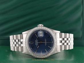 Thumbnail von Rolex Datejust 36 16234 Blue Index Dial With After Diamonds Bezel - Full Set 36mm