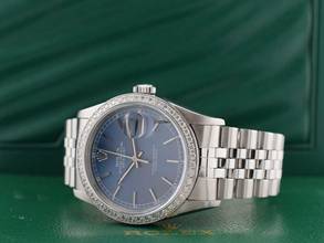 Thumbnail von Rolex Datejust 36 16234 Blue Index Dial With After Diamonds Bezel - Full Set 36mm