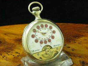 Thumbnail von Hebdomas 8 Jours Neusilber Open Face Taschenuhr / Durchmesser 50,0 Mm </h1>