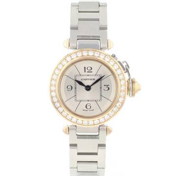  Cartier Pasha Miss Pasha Diamonds Steel-Rosegold 27MM </h1> 
