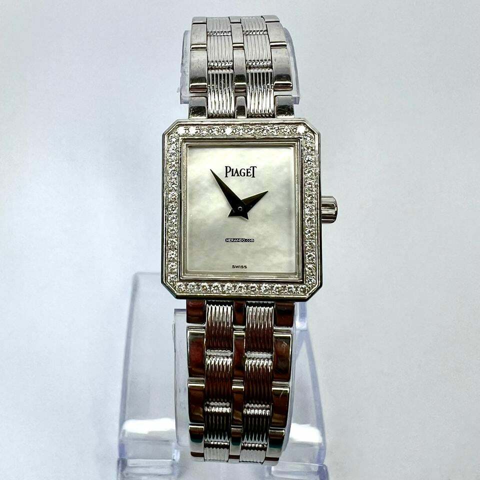  Piaget Protocole Quartz 20mm 18K White Gold FACTORY DIAMONDS Watch </h1> 