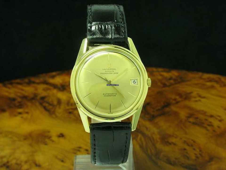  Universal Genève Polerouter Date 18kt 750 Gold Automatik Herrenuhr / Ref104602/1 </h1> 