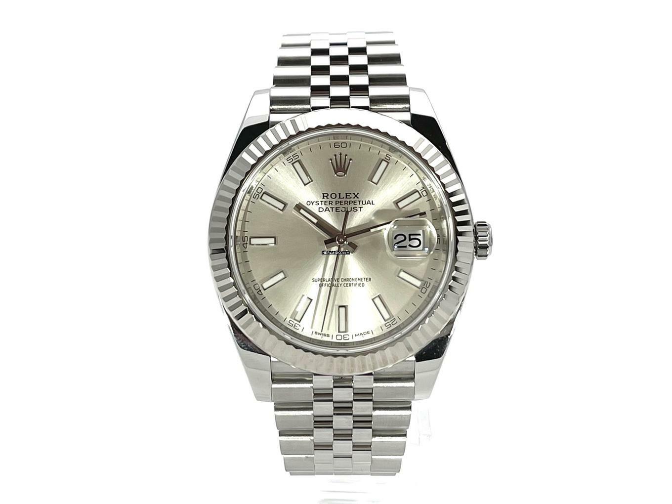  Rolex Datejust 41 Edelstahl Weißgold 126334 Silber Jubile </h1> 