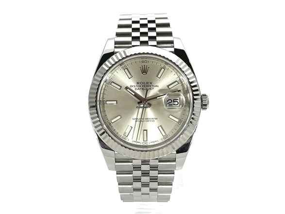 Rolex Datejust 41 Edelstahl Weißgold 126334 Silber Jubile </h1> 