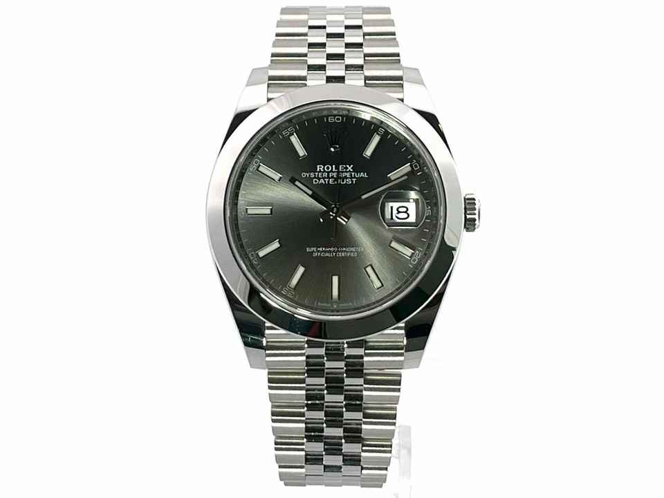  Rolex Datejust 41 Ref. 126300 Edelstahl Rhodium Index Jubile-Band </h1> 