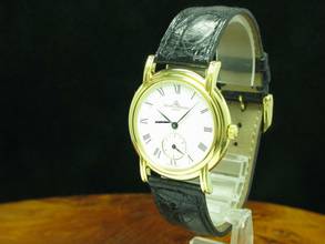 Thumbnail von Baume & Mercier Classima 18kt 750 Gold Handaufzug Herrenuhr / Ref 35100 </h1>