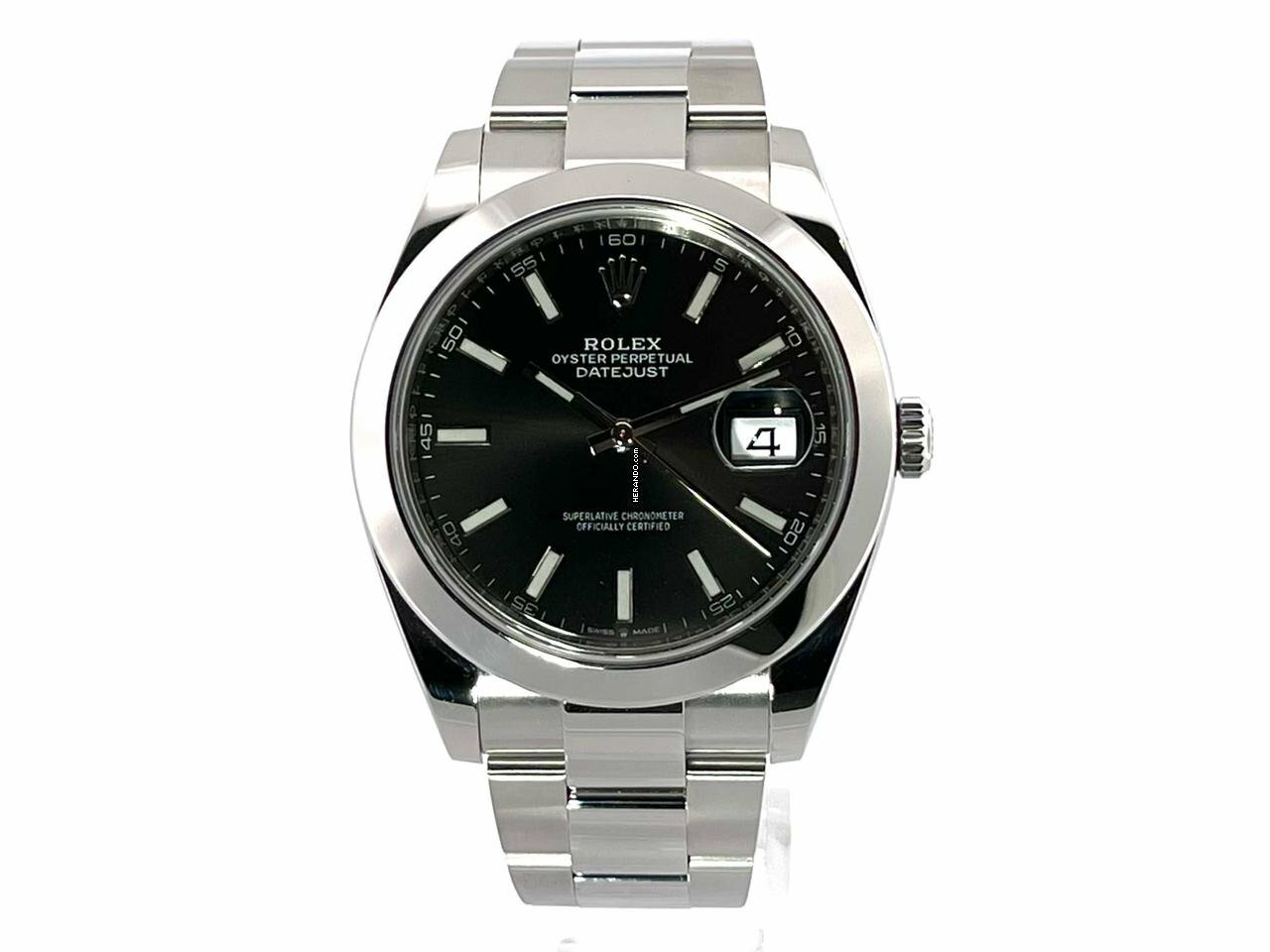  Rolex Datejust 41 Ref. 126300 Edelstahl Schwarz Index Oyster-Band </h1> 
