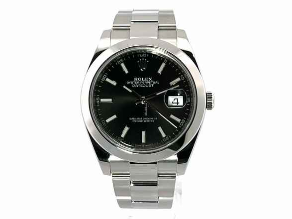  Rolex Datejust 41 Ref. 126300 Edelstahl Schwarz Index Oyster-Band </h1> 