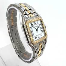 Thumbnail von Cartier Panthère 27mm 1 Row Gold Quartz ~1.16TCW DIAMOND Watch </h1>