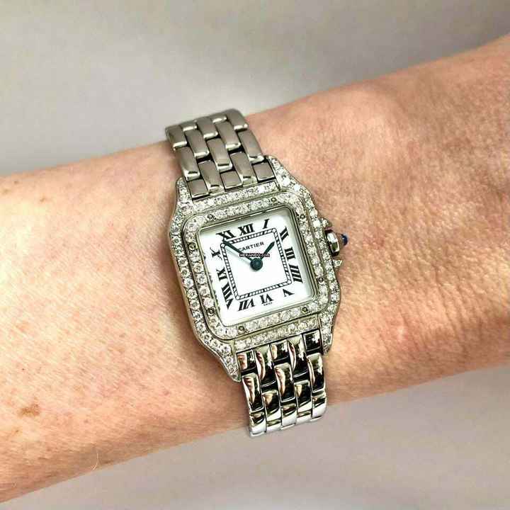  Cartier Panthère 23mm Quartz Steel 0.87TCW DIAMOND Watch </h1> 