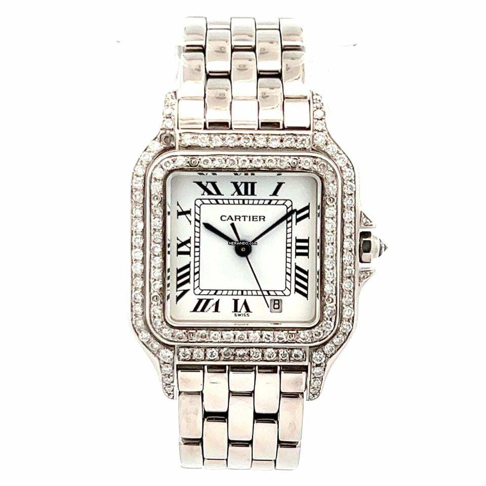 Cartier Panthère 27mm Steel ~1.30TCW Diamond Watch </h1>