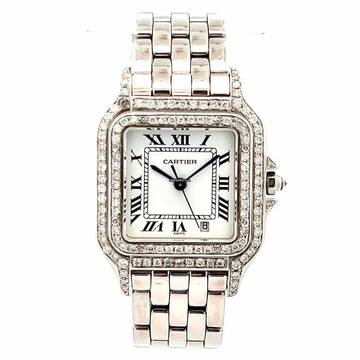  Cartier Panthère 27mm Steel ~1.30TCW Diamond Watch </h1> 