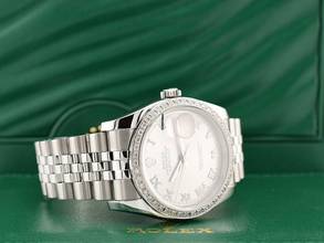 Thumbnail von Rolex Datejust 36 116234 Silver Roman Dial With After Diamonds Bezel - Full Set 36mm </h1>