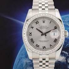 Thumbnail von Rolex Datejust 36 116234 Silver Roman Dial With After Diamonds Bezel - Full Set 36mm </h1>