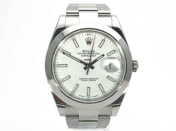  Rolex Datejust 41 Ref. 126300 Edelstahl Weiß Index Oyster-Band  