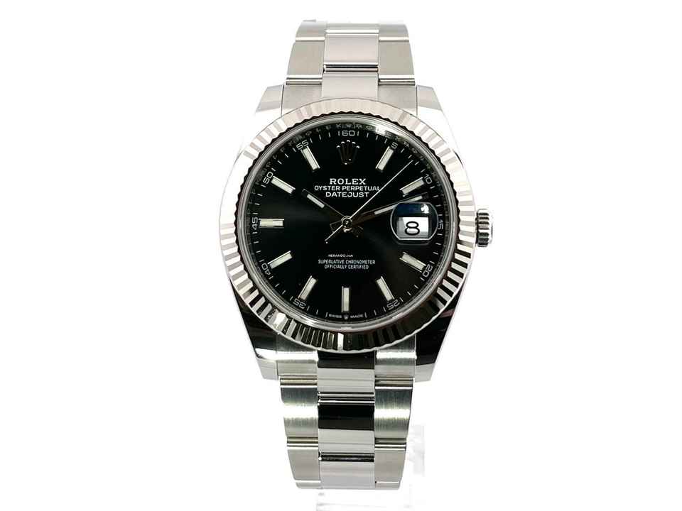  Rolex Datejust 41 Edelstahl Weißgold 126334 Schwarz Index </h1> 