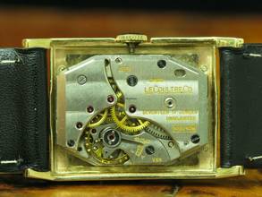 Thumbnail von Jaeger-LeCoultre Tank 14kt Gold Handaufzug Herrenuhr / Art Deco / Kaliber 438/4cw </h1>