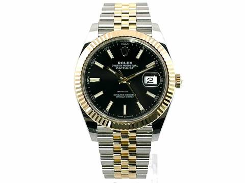  Rolex Datejust 41 Edelstahl Gelbgold 126333 Schwarz Index Jubile </h1> 