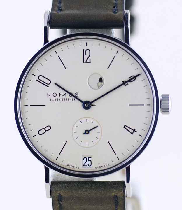  NOMOS Tangente Gangreserve Datum schwarze Gangreserve 35 Peseux Cream Dial rar </h1> 