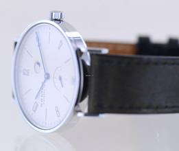 Thumbnail von NOMOS Tangente Gangreserve Datum schwarze Gangreserve 35 Peseux Cream Dial rar </h1>