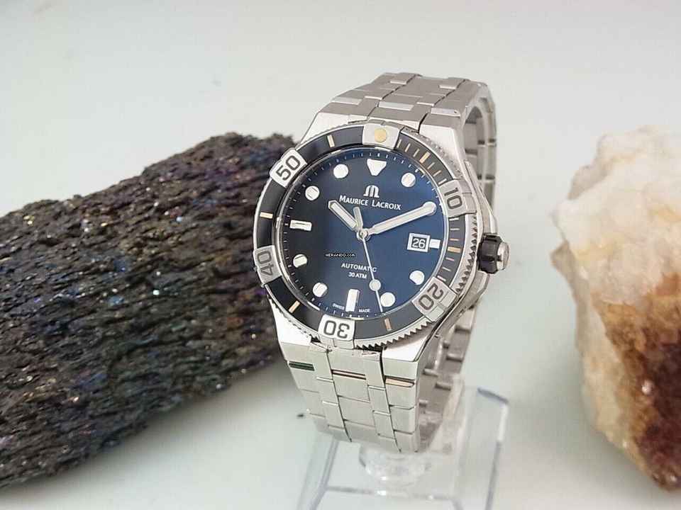  Maurice Lacroix AIKON Venture Ai6058 Automatik Herrenuhr Edelstahl Keramik Ø43mm </h1> 