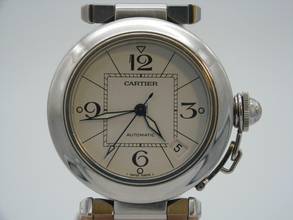 Thumbnail von Cartier Pasha C Edelstahl Damenuhr Inkl Papiere / Ref 2324 / Ø 35mm </h1>