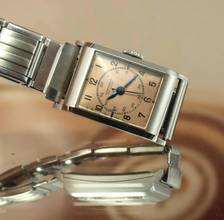 Thumbnail von Longines Rare Vintage Steel Tank Pink Medicus Dial Extract </h1>