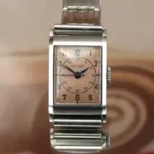 Thumbnail von Longines Rare Vintage Steel Tank Pink Medicus Dial Extract </h1>
