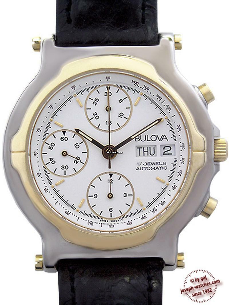 Bulova Gents 2-tone Automatic Wristwatch Chronograph with Day and Date Feature </h1>