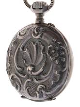 Thumbnail von Swiss Mans Pocket Watch open face Silver – Case all over decorated Silver – Cuvette </h1>