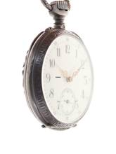 Thumbnail von Swiss Mans Pocket Watch open face Silver – Case all over decorated Silver – Cuvette </h1>
