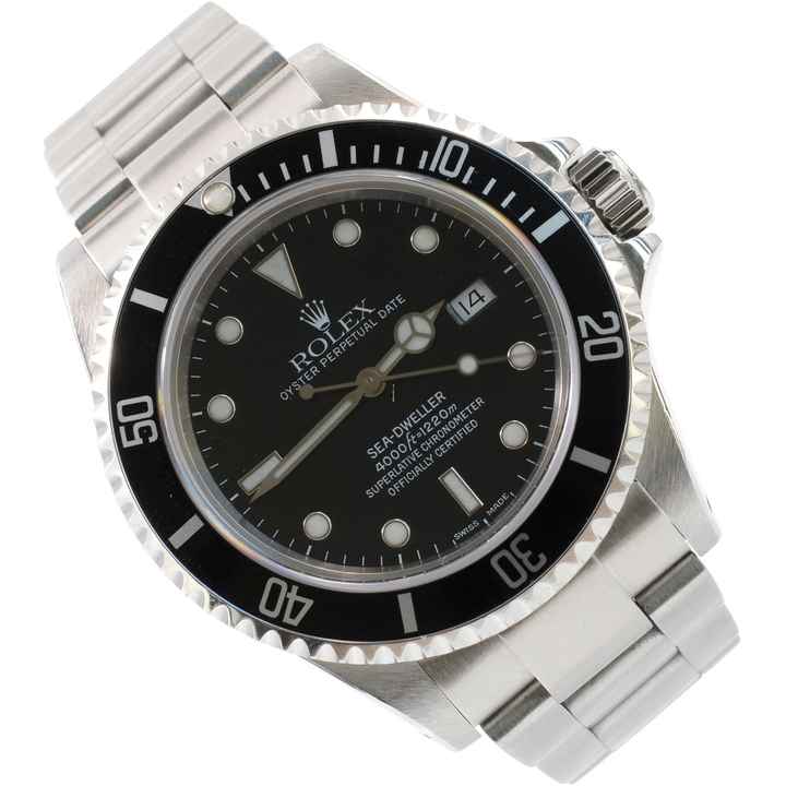  Rolex Sea-Dweller 4000 16600 Date black Luminova dial Full Set TOP Condition 1999’s </h1> 